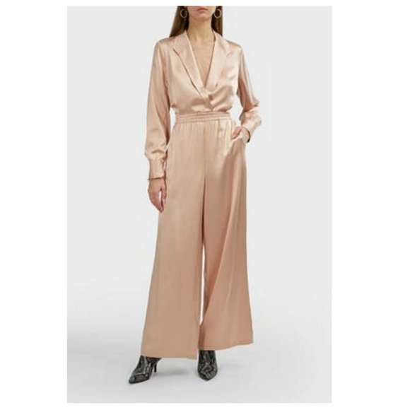 Anine Bing Romy silk wide-leg trousers pants - dusty pink - Picture 6 of 6